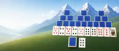 TriPeaks Solitaire board and pieces
